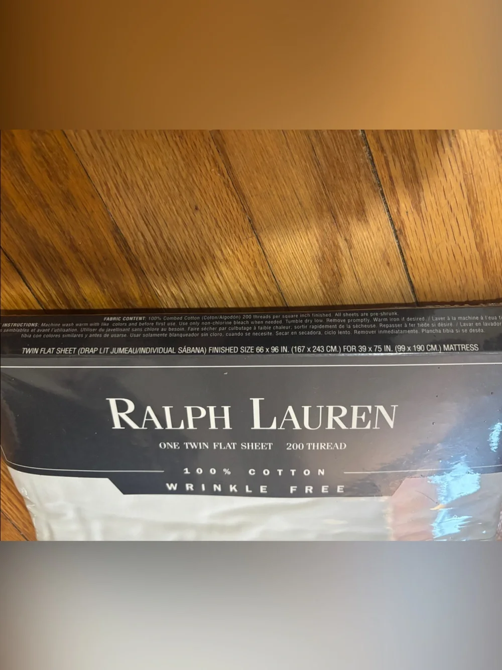 Ralph Lauren White Twin Flat Sheet - Wrinkle Free